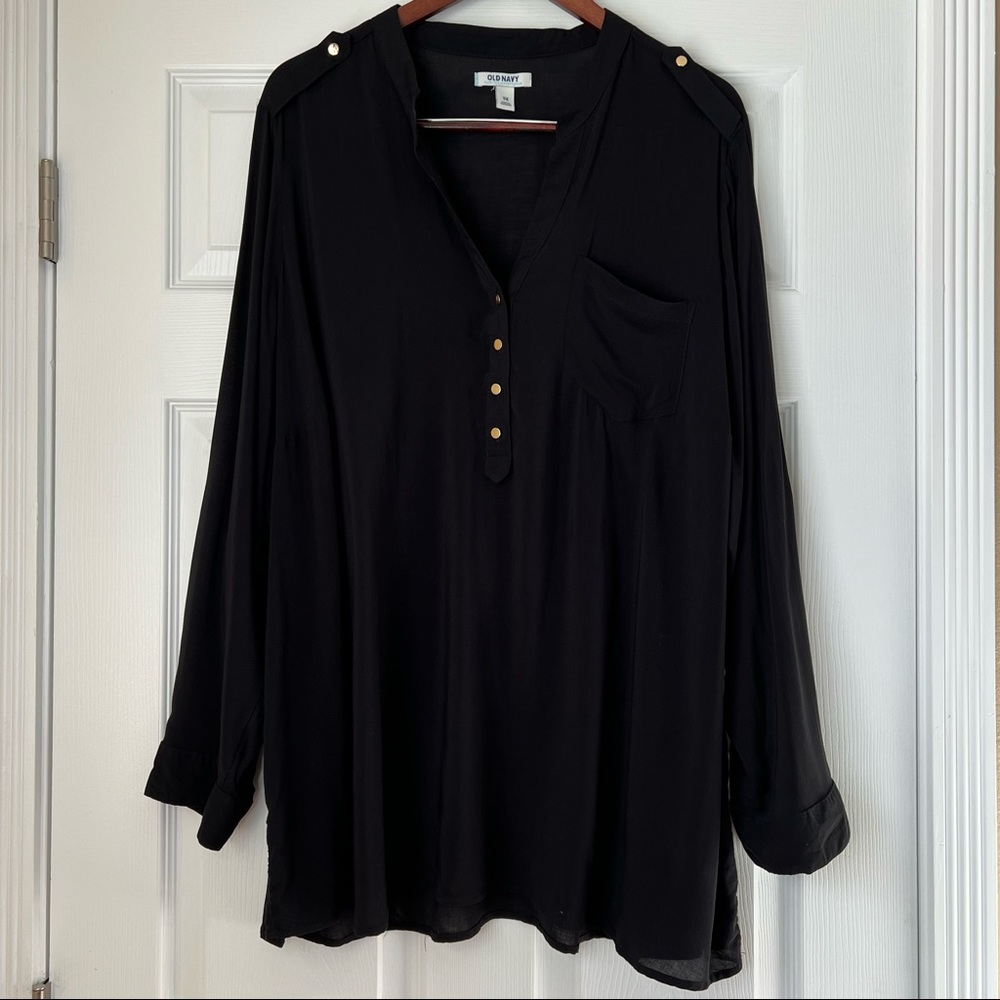 Old Navy Roll Tab Popover Top Sz 3X